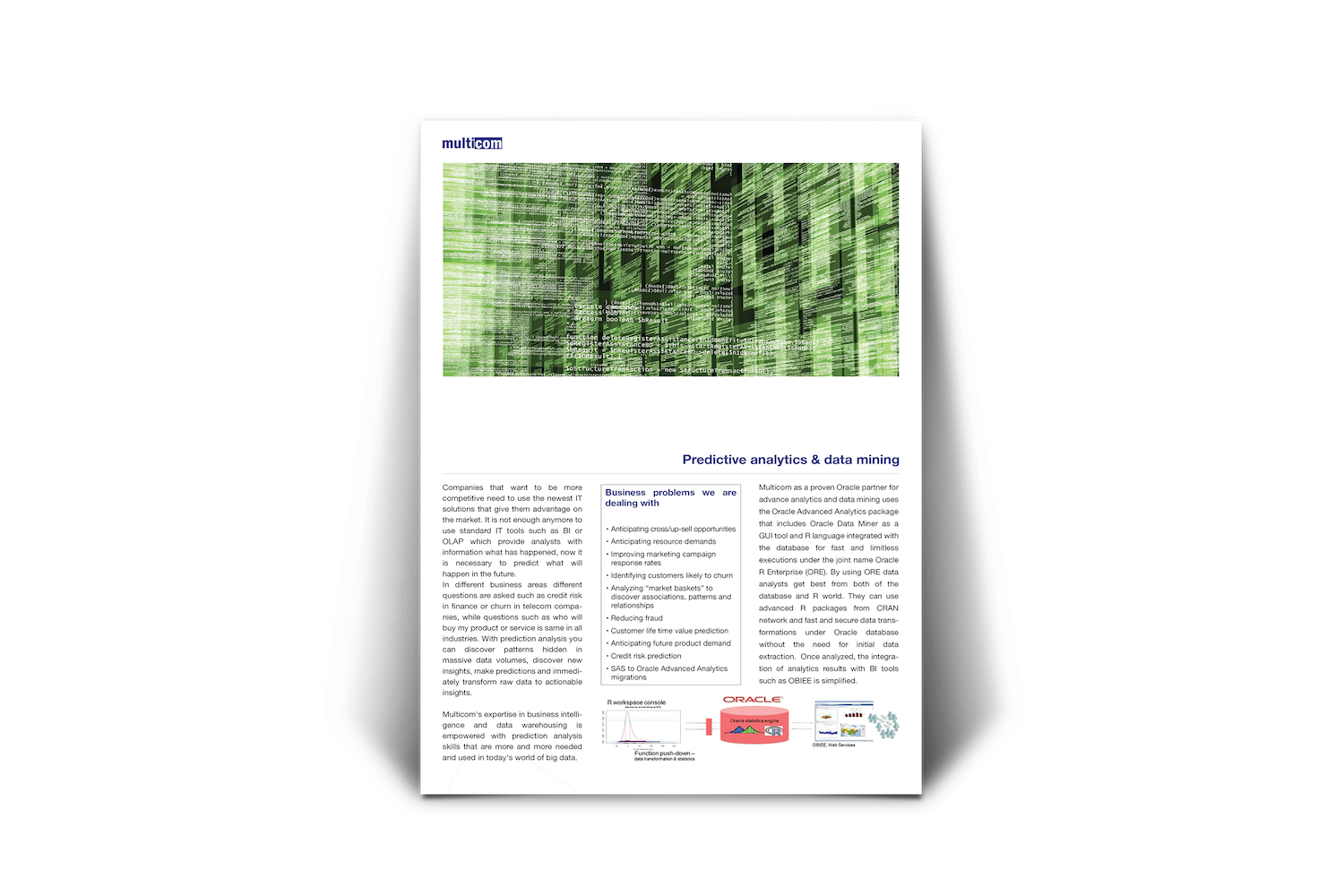 Predictive Analytics & Data Mining Datasheet